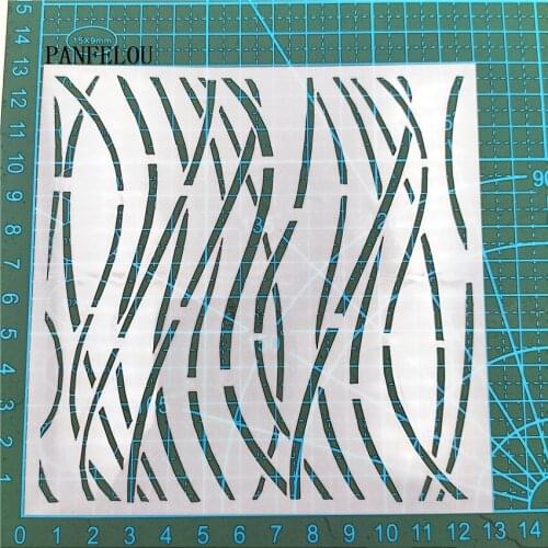 13*13cm curve line scrapbook stencils spray plastic mold shield DIY cake hollow Embellishment printing lace ruler valentine