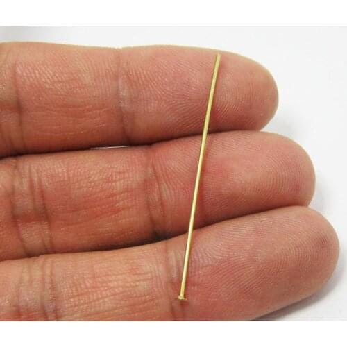 Brass head pin 40x0.7mm Raw brass beading pins R681