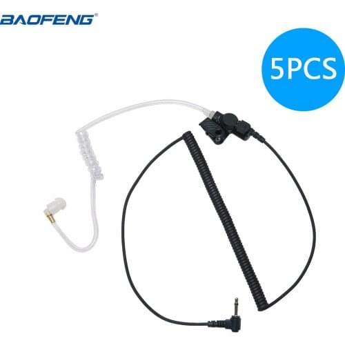 5PCS ABBREE Earphone 3.5mm Air tube Listen Only Earpiece Headset For Two Way Radio Speaker Microphone For Walkie Talkie