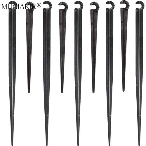 50PCS Garden 1/4" Stake Fixed Stems Holder Support 11&20cm Drip Irrigation 4/7mm Hose Pipe Inserting Ground Irrigation Connector