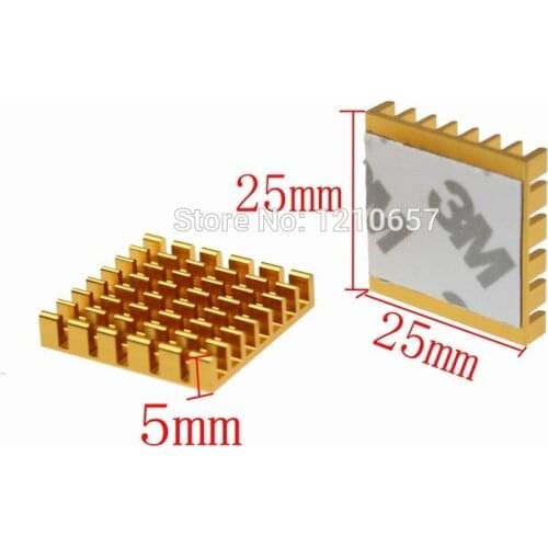 500 pieces lot 25*25*5MM IC Heat sink Aluminum 25X25X5MM Cooling Fin