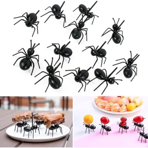 6/18PCS Ant Fruit Fork Cutlery Cake decoration Ant Shape Forks Cake Dessert Home Kitchen Party Dinner Fruit Decoration