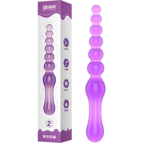 1pc Handheld Silicone Long Beads Anal Plug Butt Plug Prostate Massager The Sex Toys for Male Women Gay