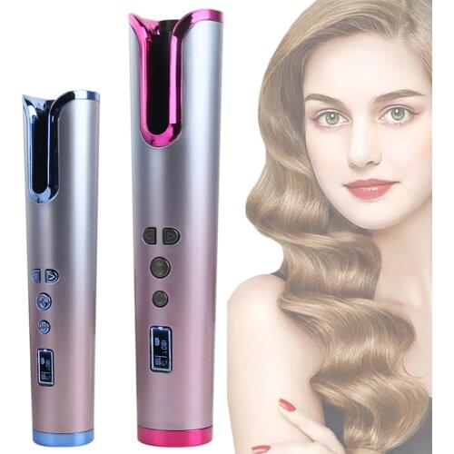 Automatic Hair Curler Rotating Curling Iron Wave Professional Hair Tongs Styling Tools USB Cordless Hair Crimper Curling Wand