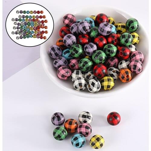 100 Pieces Wooden Beads for Crafts Farmhouse Decor DIY Accessories 16mm