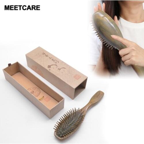 Head Massager Comb Professional Hair Care Green Sandalwood Combs Airbag Brush Healthy Massage Antistatic Hairbrush
