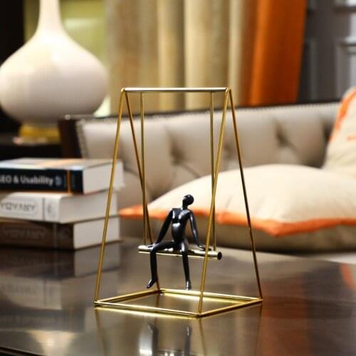 European Metal Swing Swing Desk Office Cabinet Decoration Ornaments Office Home Accessorie