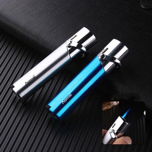 Mini Windproof Metal Gas Lighter Turbo Inflatable Butane 1300C Lighter Cigar Pipe Creative Fashion Lighter Gifts For Ladies