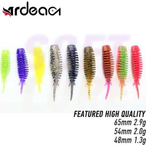 Ardea Worm Bait Soft Lure 65mm 54mm 48mm Floating Silicone Artificial Screw Larva Swimbait PVA Pike Bass Leurre Souple