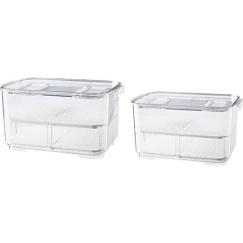 Refrigerator Organizer Bins Vegetable Organizer Stackable Fridge Clear Organizer Cabinet Organizer for Kitchen