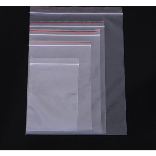50pcs Clear Small Zip Lock Plastic Jewelry Bag Reclosable Transparent Plastic Package Ziplock Bag Thickness 0.08mm Free Delivery