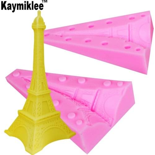 Kaymiklee S086-NEW 1PCS EiffelTower Silicone Molds for Cake Decorating Gumpaste Clay Fondant Resin Sugar Moulds Tool