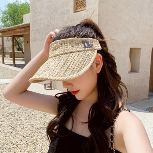 New sun hats 2021Womens summer hat Straw hat sun protection hats hiking hat women Raffia Hat womens hats to the sun beach cap