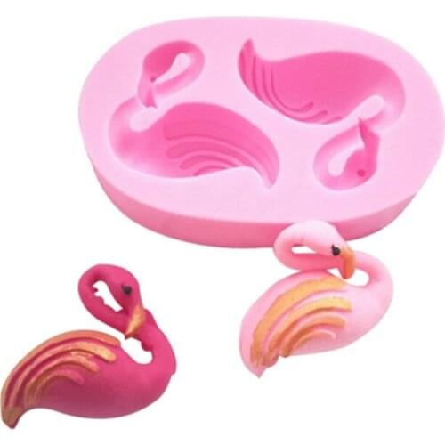 Luyou 3D Flamingo Shape Silicone Mold Fondant Cake Mold Chocolate Candy Biscuits Moulds Wedding Decoration Baking Tools FM1430