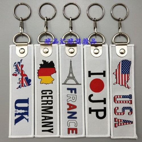 United States, Britain, Malaysia, Japan, Greece, France, Italy National Woven Belt Key Chain Zipper Belt