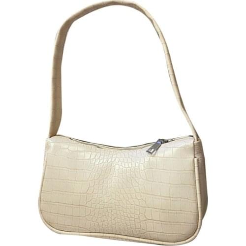 Crocodile Pattern Women Underarm Bag Ladies Small Shoulder Bags Purse Handbags A69C