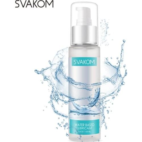 SVAKOM Personal Lubricant Natural Water-Based Lubricant for Sex, Flavorless Silky Slippery Long-Lasting Lube USA Brand 100ml