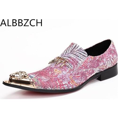 Summer Metal Tassel Pointed Toe Casual Party Shoes Men Loafers Club Bars Leisure Shoes Mens Trendy Career Work Show Shoes 37-46