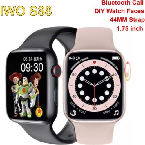 W26+ Thermometer Smart Watch Bluetooth Call Health Heart Rate Blood Pressure S88 Smartwatch 44mm Fitness Tracker PK IWO 12 W56