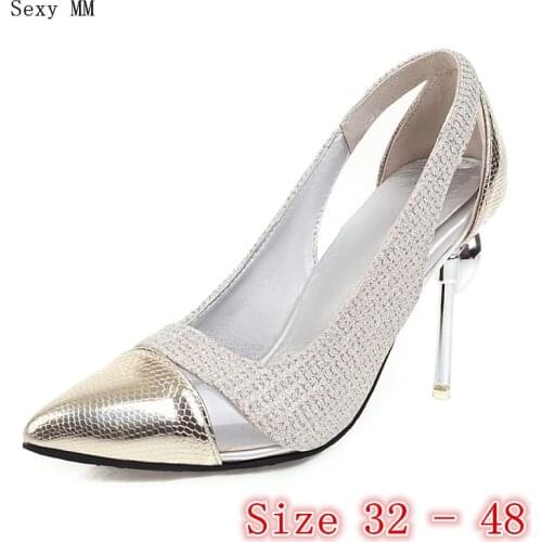 Women High Heels Pumps High Heel Shoes Stiletto Woman Party Shoes Kitten Heels Plus Size 32 33 - 40 41 42 43 44 45 46 47 48