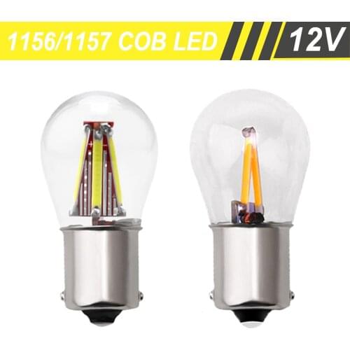 1PCS 1156 BA15S P21W 1157 BAY15D P21/5W Filament COB LED Auto Car Fog Light DRL Turn Signal Brake Reverse Parking Lamp Bulb 12V