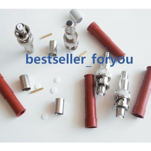 1Pcs Connector SHV 5000V 5KV RP*BNC male crimp RG6 High Voltage Power Audio Speaker