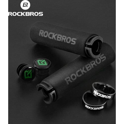 ROCKBROS Universal Grip Comfort Silicone Sponge Bicycle Grips MTB Mountain Bicycle Handles Anti-skid Soft Handlebar 2Pc/1pair