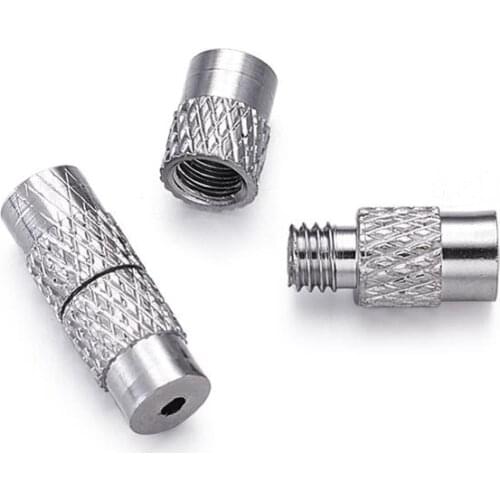 20 Sets Column Brass Screw Clasps Connector Fasteners Buckle for Bracelet Necklace Jewelry Making FIndings 11~12x4mm Hole: 1mm