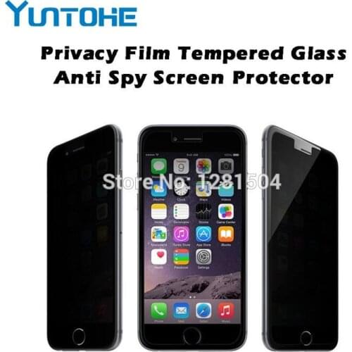 300pcs 9H Privacy Film Tempered Glass For iPhone 12 11 X Xs Max XR 5 6 7 Plus Anti Spy Screen Protector Anti-shatter Shockproof