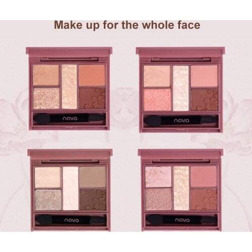 5 Color Eye Shadow Palette Powder Brown Gentle Natural Makeup Matte High Light Eye Shadow Long-lasting Waterproof TSLM1