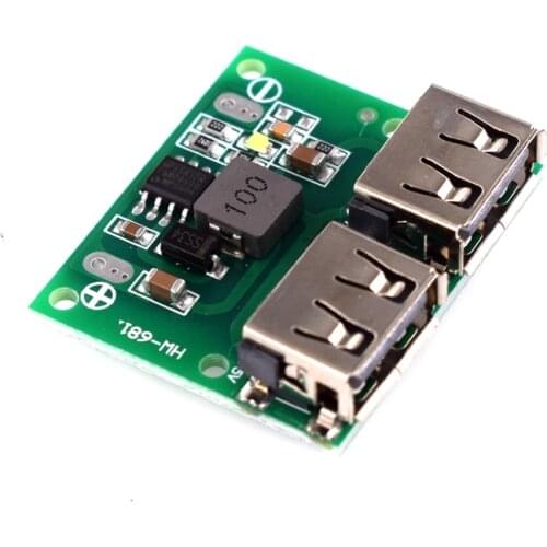 9V 12V 24V to 5V DC-DC Step Down Charger Power Module Dual USB Output Buck Voltage Board 3A Car Charge Charging Regulator 6-26V