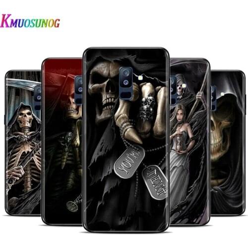 Cool Evil Grim Reaper For Samsung Galaxy A3 A5 A6 A7 A8 A9 A6S A8S A9S Star Plus 2016 2017 2018 Black Toft TPU Phone Case