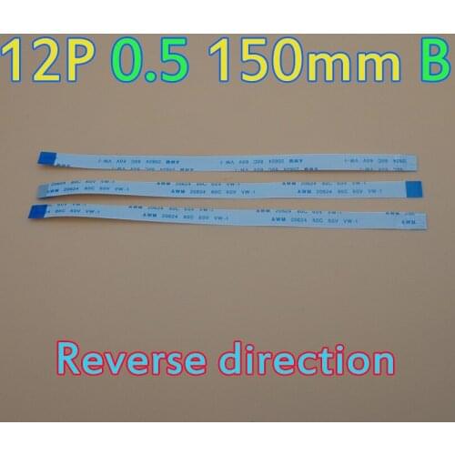 2pcs 12pin FFC FPC flat flexible cable 0.5mm pitch 12 pin B Forward Same Direction Length 150mm Ribbon Flex Cable