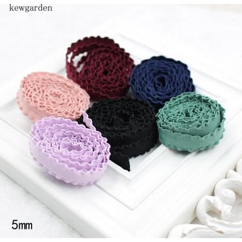 Kewgarden 10mm 1cm Folded Edge Satin Ribbons Handmade Headban Cover Ribbon DIY Riband Garment Accessories 10M/Lot