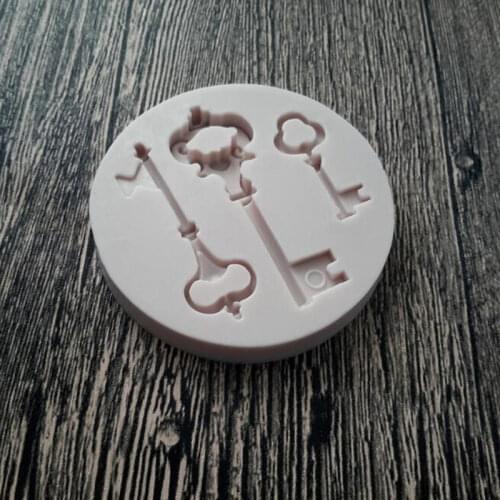 Key Silicone Fondant Mould Cake Decorating Tools Chocolate Gumpaste Molds, Sugarcraft, Kitchen Accessories