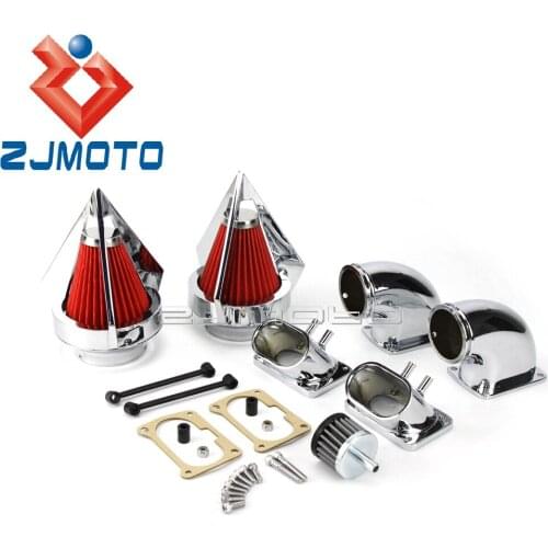 Motorcycle Cone Spike Air Cleaner Kit For Suzuki Boulevard M109 M109R 2006-2012 Washable Air Filter For Intruder VZR 1800 06-07
