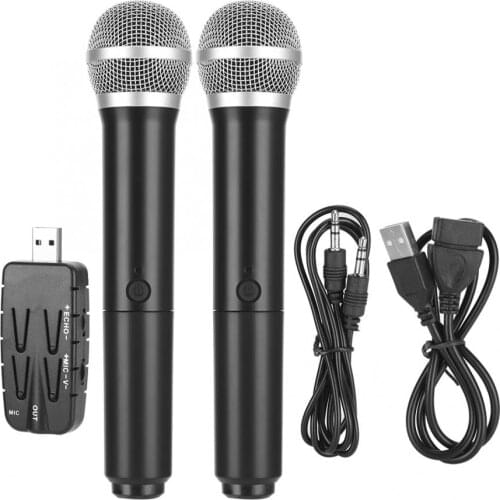 Microphone 2 Microphone with 1 Receiver Set USB 3.0 Desktop Laptop Accessory for TV / Audio / Computer microfono inalambrico