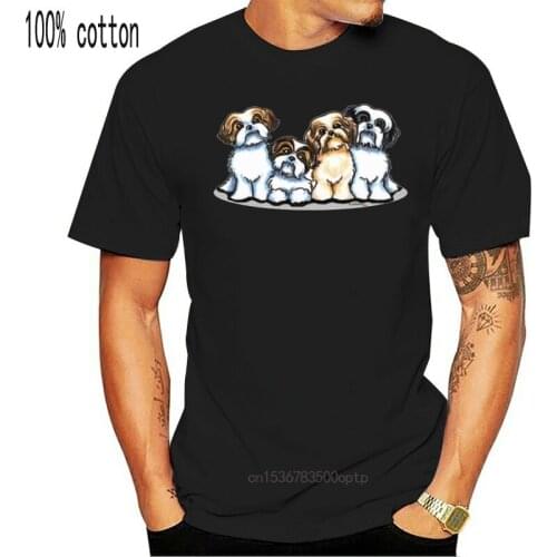 Men tshirt Four Shih Tzu T Shirt women T-Shirt tees top