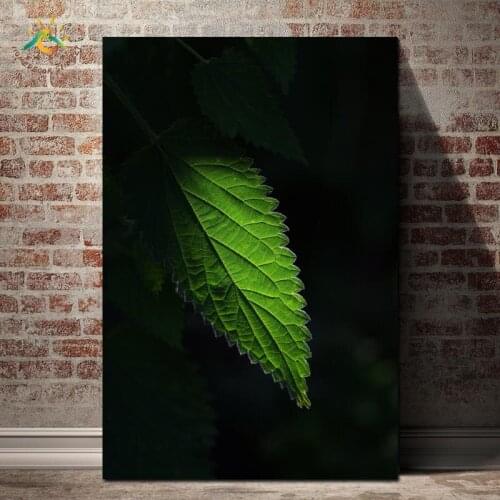 Nordic Posters And Prints Green Nettle Plant Modern Canvas Art Canvas Painting Wall Painting Decorative Pictures for Living Room