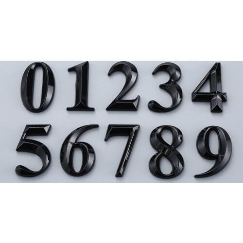 Gate Digits 0 to 9 Plastic Number Tag Numeral Door Plaque House Drawer Sign Plating Home Office Sticker Address Door Label