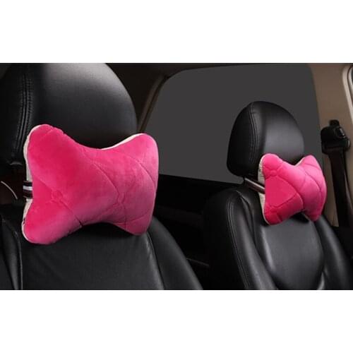 2pcs/set Car Headrest Pillow Interior Head Neck Cushion Auto Protector Neck Rest Pillows Universal Soft Pillow Accessories