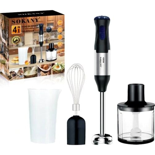 4 in 1 Immersion Hand Blender Mixer with Chopper Mixing Beaker Kit BPA-Free
