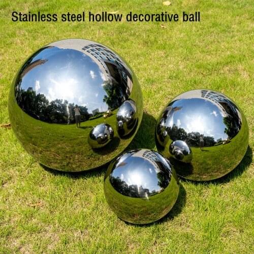 Silver Dia 63mm 6.3cm 201 stainless steel hollow ball seamless mirror ball family courtyard interior decoration decoration