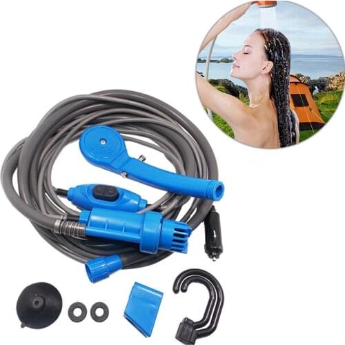 Portable Car Washer 12V High Pressure Power Washer Cleaning Tool outdoor camping Shower Washer Set travel Electric Pump Sprayer