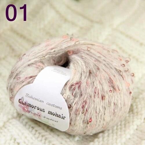 Sale 1SkeinX50gr Luxury Fluffy Soft NEW MOHAIR Shawls Hand Knit Crochet Yarn Ivory 825-01