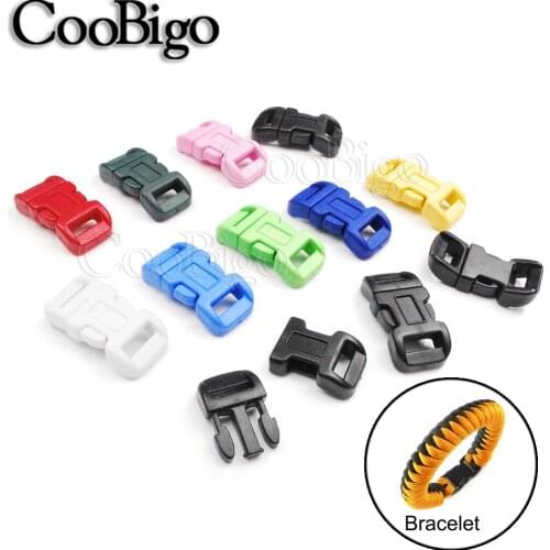 Side Release Buckle Curved Parachute Paracord Buckle Bracelet Backpack Webbing Strap Dog Collar Travel Kit DIY Accessories 12pcs