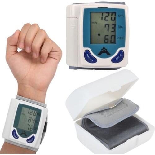 Sphygmomanometer Portable Automatic Wrist Blood Pressure Monitor Device Heart Beat Rate Pulse Meter Measure Tonometer machine