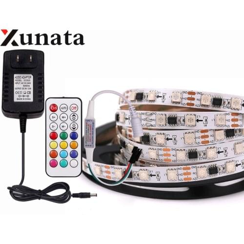 DC12V RGB LED Strip Full Colors WS2811 LED Strip Addressable Led Pixel Strip Light EU US AU UK Set + Remote