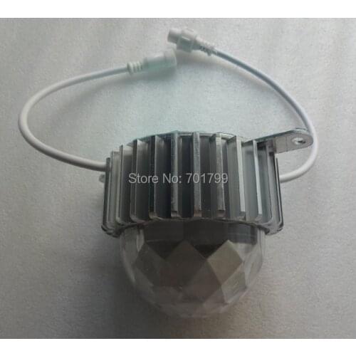 DC24V 120mm diameter UCS2903 LED pixel module;4.32W(18pcs 5050 SMD RGB leds);IP68;with diamond PC cover and aluminium base