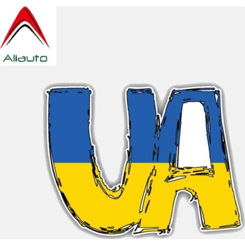 Aliauto Ukraine World Flag Car Sticker Motorcycle Automobile Decoration Accessories Waterproof Reflective Decal PVC,11cm*8cm